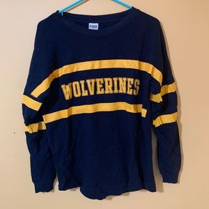 Michigan - Go Blue! - PINK retro top